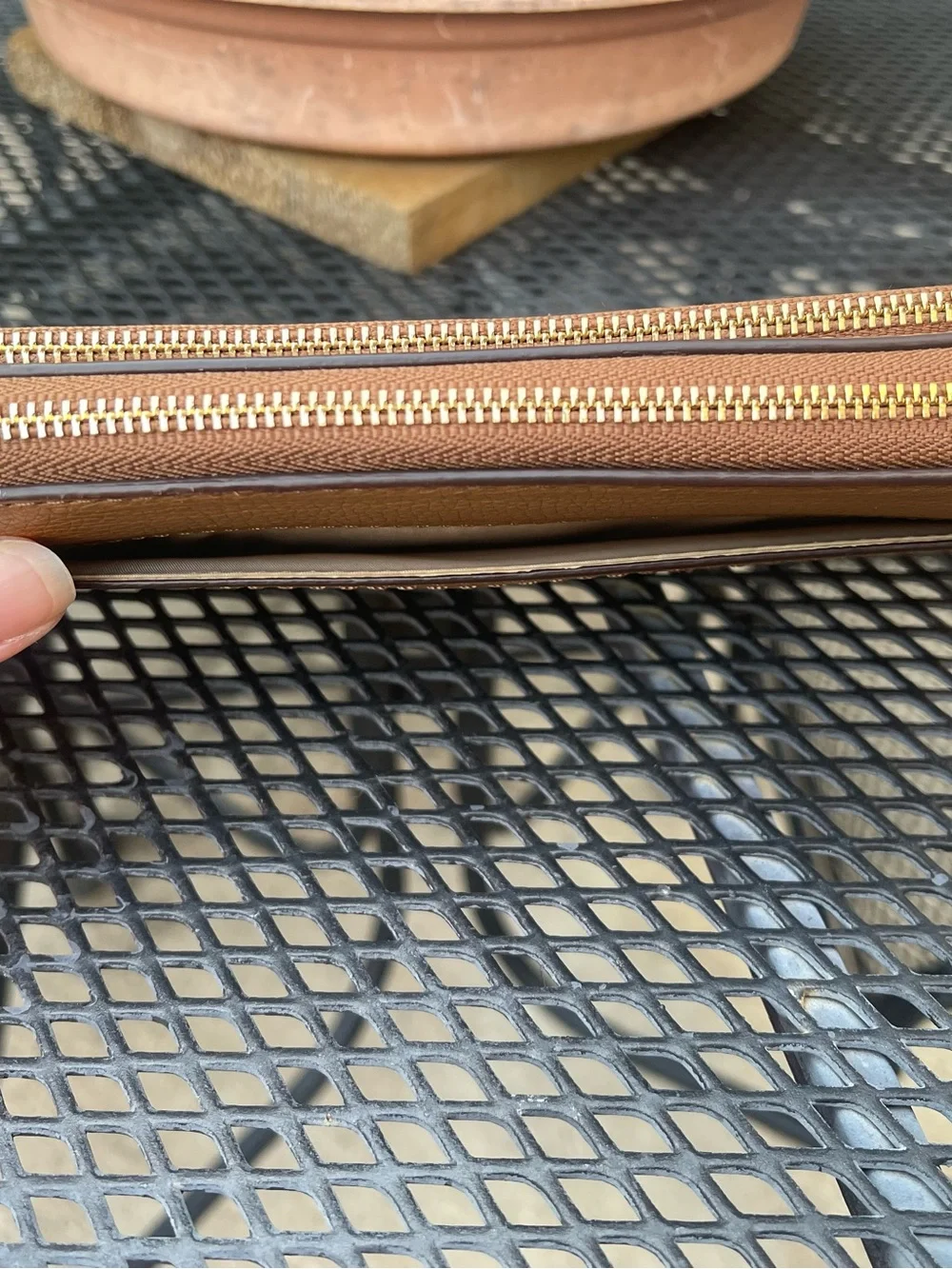 Coach compact leather